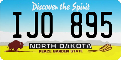 ND license plate IJO895