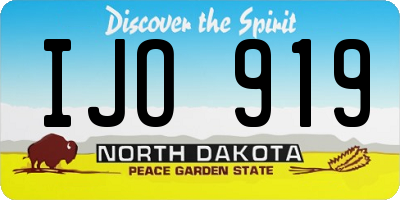 ND license plate IJO919