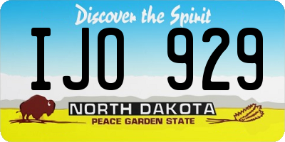 ND license plate IJO929