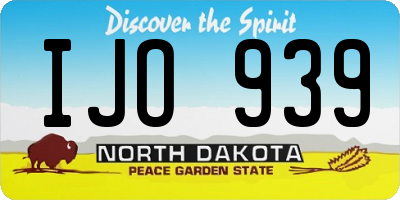 ND license plate IJO939