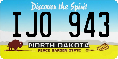 ND license plate IJO943