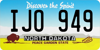 ND license plate IJO949