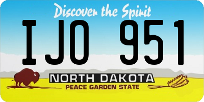 ND license plate IJO951