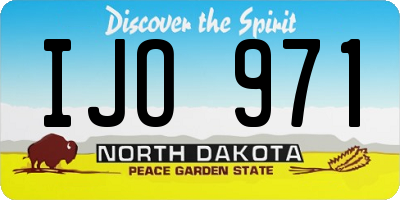 ND license plate IJO971