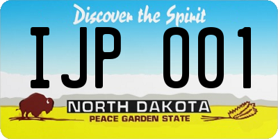 ND license plate IJP001