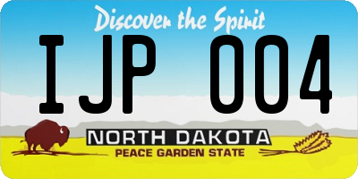 ND license plate IJP004