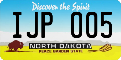 ND license plate IJP005