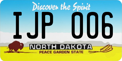 ND license plate IJP006