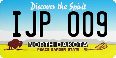 ND license plate IJP009