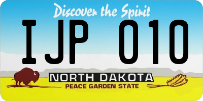ND license plate IJP010