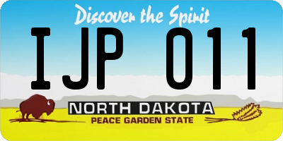 ND license plate IJP011