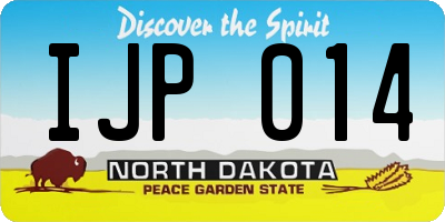 ND license plate IJP014