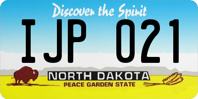 ND license plate IJP021