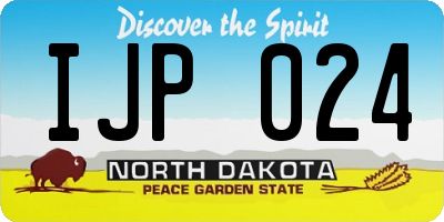 ND license plate IJP024
