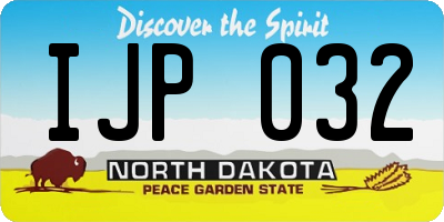 ND license plate IJP032