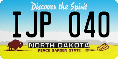 ND license plate IJP040
