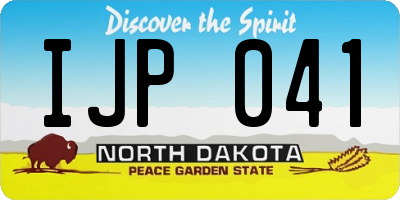 ND license plate IJP041