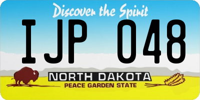 ND license plate IJP048