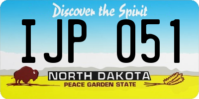 ND license plate IJP051