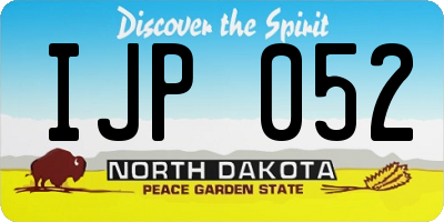 ND license plate IJP052
