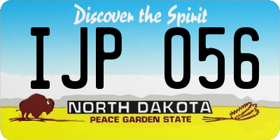 ND license plate IJP056