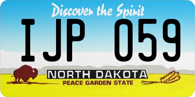 ND license plate IJP059