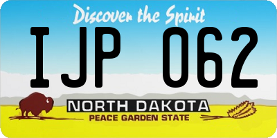 ND license plate IJP062