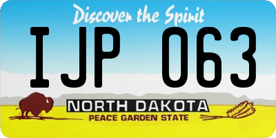 ND license plate IJP063