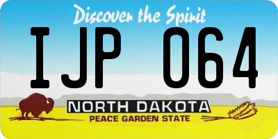 ND license plate IJP064