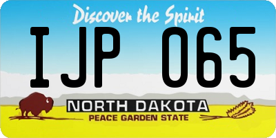 ND license plate IJP065