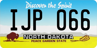 ND license plate IJP066