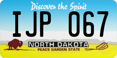 ND license plate IJP067
