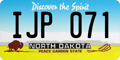 ND license plate IJP071