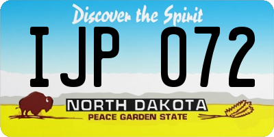 ND license plate IJP072