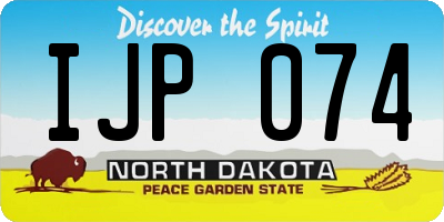 ND license plate IJP074