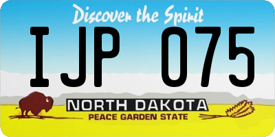 ND license plate IJP075