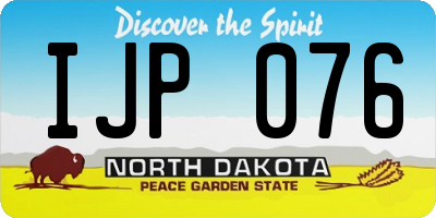 ND license plate IJP076