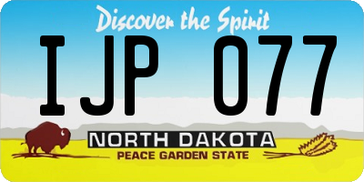 ND license plate IJP077