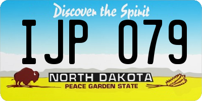 ND license plate IJP079