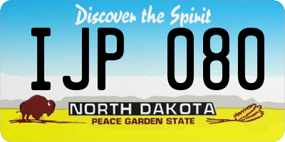 ND license plate IJP080