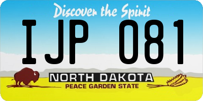 ND license plate IJP081