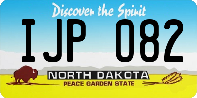ND license plate IJP082