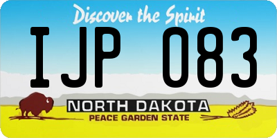 ND license plate IJP083