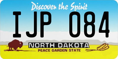 ND license plate IJP084