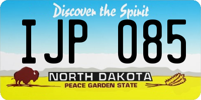 ND license plate IJP085