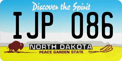 ND license plate IJP086