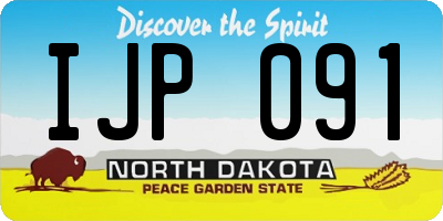 ND license plate IJP091