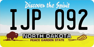 ND license plate IJP092