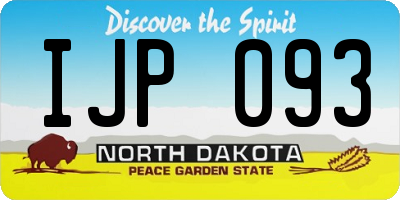 ND license plate IJP093