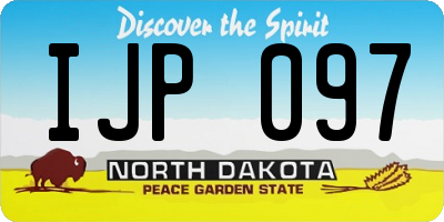 ND license plate IJP097